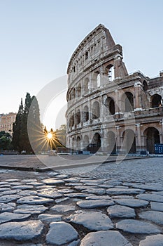 Sunrise at the Rome Colosseum, Italy