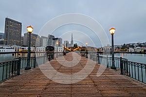 Sunrise from San Francisco`s Pier 7