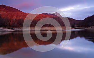 Sunrise at Santa Fe del Montseny swamp