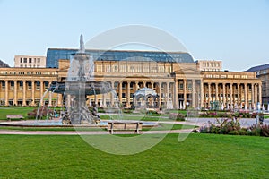 Sunrise at Schlossplatz in Stuttgart, Germany