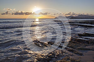 Sunrise on the sea. Mallorca