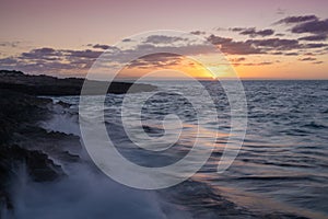 sunrise seascape at Cap de ses Salines on Mallorca\'s southernmost point