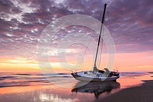 Sunrise Shipwreck Hatteras Seashore Outer Banks North Carolina