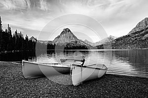 Two Medicine Lake at Sunrise photo