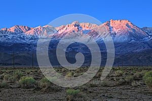 Sunrise in the Sierra Mountains Californa