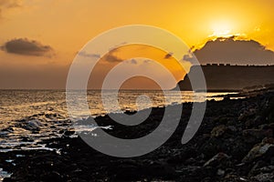 Sunrise at Sissi, Crete. Sunrise over the sea at Sissi