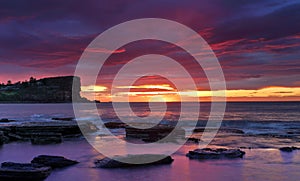 Sunrise skies over Avalon on Sydney's Northern Beaches