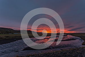 Sunrise in Skogar, Iceland