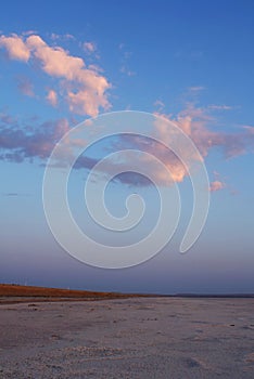 Sunrise in solonchak