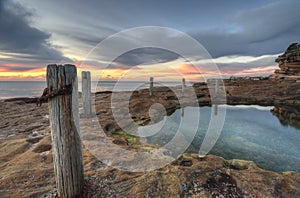 Sunrise from South Coogee, Sydney Australia photo