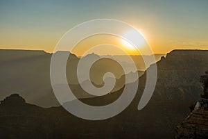 Sunrise at South Rim Grand Canyon National Park Mather Point