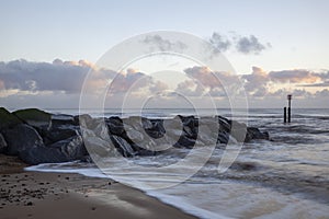 Sunrise on Southwold Beach, Suffolk, England