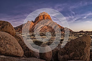 Sunrise in the Spitzkoppe area in Namibia