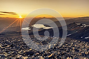 Sunrise from the Summit of Mt Elbert