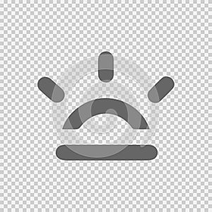 Sunrise or Sunset vector icon EPS 10. Simple isolated logo