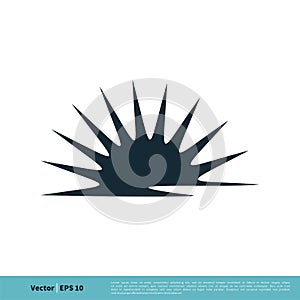 Sunrise, Sunshine Icon Vector Logo Template Illustration Design. Vector EPS 10