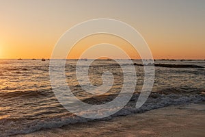 Sunrise and surf on the New Jersey shore