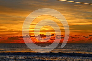 Sunrise on Surfers Paradise Beach, Australia.