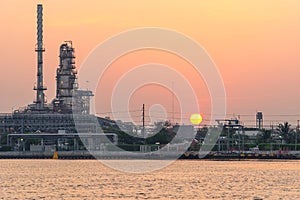 Sunrise at Thailand refinery