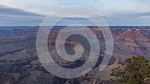 Sunrise timelapse of the beautiful Mather Point in South Rim of Grand Canyon National Park