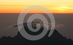 Sunrise from top of Kilimanjaro