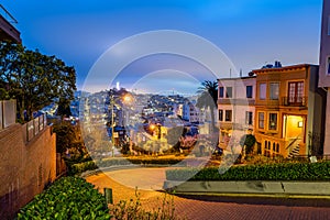 Sunrise from the top of Lombard Street