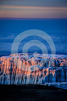 Sunrise on top of Mount Kilimanjaro