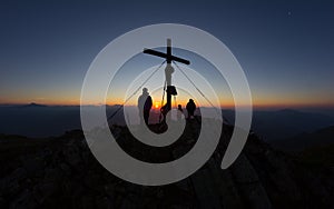 Sunrise On Top Of Mt. Mirnock 2.110m In Carinthia Austria