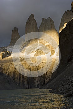 Sunrise in the Torres del paine NP