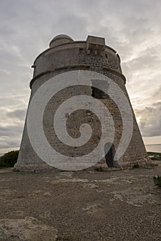 Sunrise at the tower of Sa Sal Rossa, Ibiza