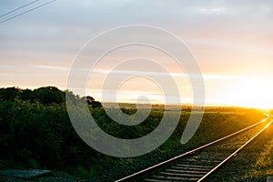 Sunrise on the tracks Barmouth Castlerock