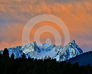 Sunrise, Trapper Peak, Bitterroot Mountains, Montana. photo
