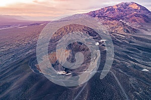 Sunrise in Ubehebe Crater. Death Valley., California