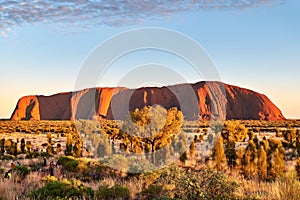 Sunrise at Uluru Ayers Rock. Northern Territory. Australia