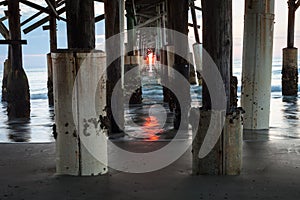 Sunrise under Cocoa Beach Pier