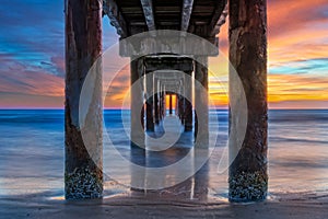 Sunrise Under The Pier In St. Augustine Florida