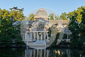 Sunrise at the the UNESCO World Heritage site casa de Crista in retiro Madrid