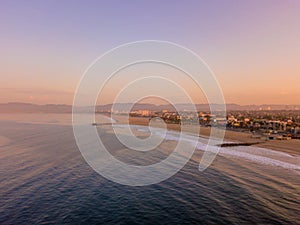 Sunrise at the Venice beach in Los Angeles