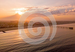 Sunrise at the Venice beach in Los Angeles