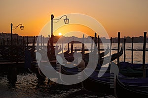 Sunrise in Venice. September day, Italy