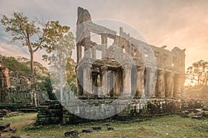 Sunrise view of ancient temple complex Angkor Wat Siem Reap, Cambodia