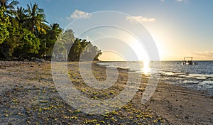 Sunrise view at the Anda White Long Beach at Bohol island photo