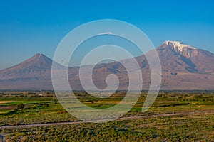 Sunrise view of Ararat mountain in Turkey