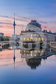Sunrise with a view of Berlin Museum Island