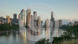 Sunrise view of brisbane from kangaroo point