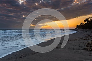 A sunrise view of the Carribean beach in Costa rica - Landscape