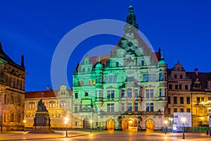 Sunrise view of Georgentor and Oberlandesgericht in German town photo