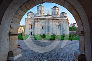 Sunrise view of Golia Monastery in Iasi, Romania