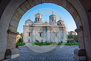 Sunrise view of Golia Monastery in Iasi, Romania