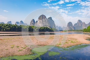 Sunrise view of Li River. Yangshuo. China